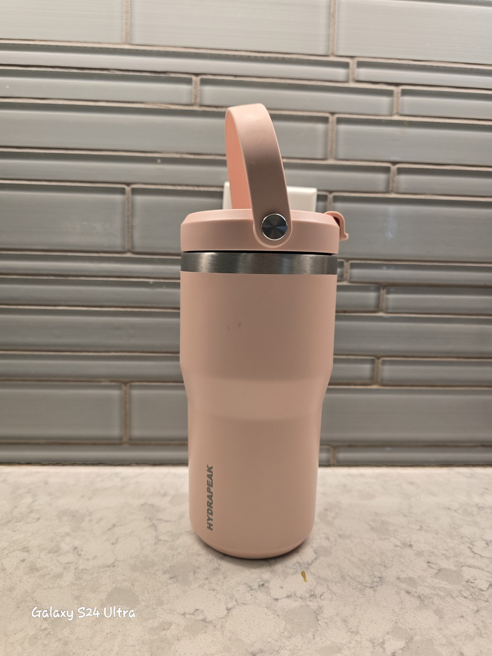 HydraPeak Pink Insulated Tumbler with Carry Handle